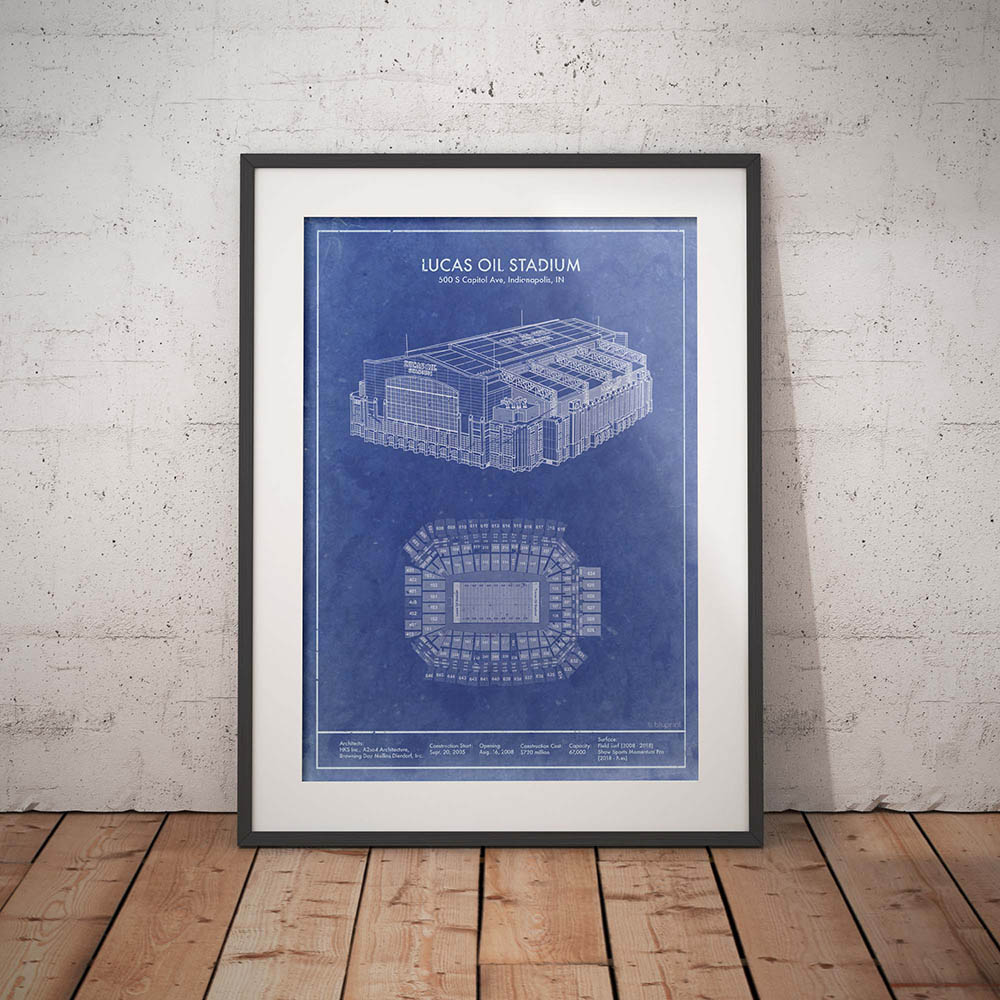 Lucas Oil Stadium Football Stadium Print, Indianapolis Colts Football